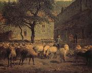 Jean Francois Millet Sheep Sweden oil painting artist